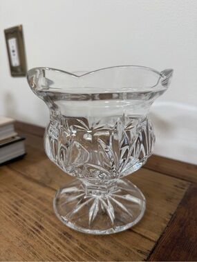 The Limited Clear Cut-Glass Pedestal Vase - Clear